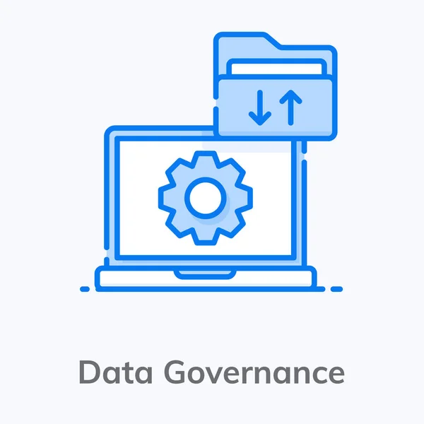 Διακυβέρνηση Δεδομένων Εικόνα Της Διαχείρισης Δεδομένων Μοντέρνο Επίπεδο Στυλ — Διανυσματικό Αρχείο