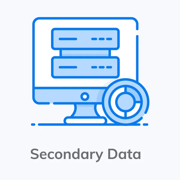 Grundlegende Rgbsekundäre Datenspeicherung Vektor Editierbaren Flachen Stil — Stockvektor