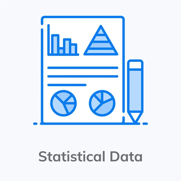 Geschäftsinfografischer Bericht Konzept Statistischer Daten — Stockvektor