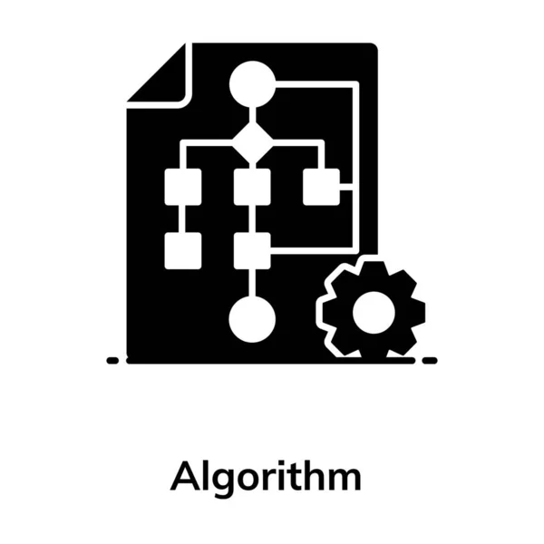 描述数据流的论文上的算法向量设计 — 图库矢量图片