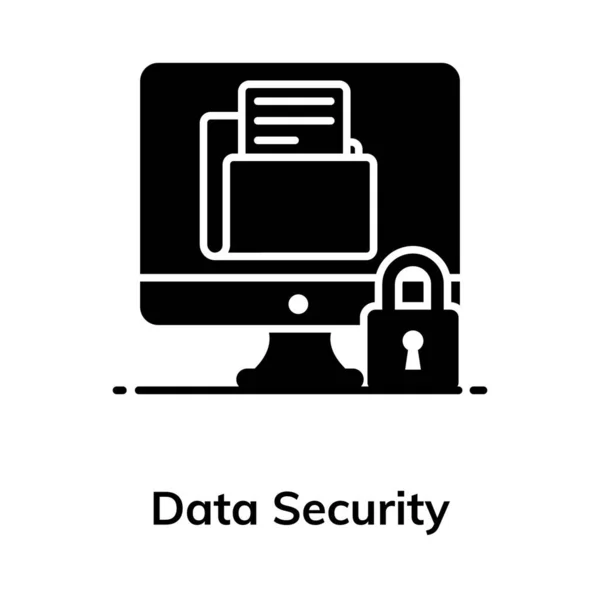 Stock vector Data security concept, icon of protected folder vector 