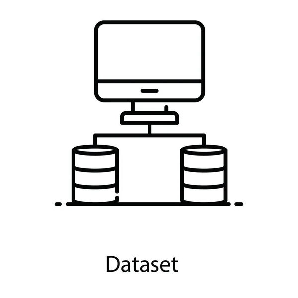 Κοινόχρηστο Διάνυσμα Συνόλου Δεδομένων Αποθήκευση Δεδομένων Μοντέρνο Επίπεδο Στυλ — Διανυσματικό Αρχείο