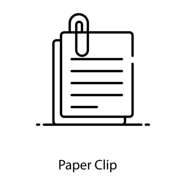 Kağıt, ataç vektörünü tutmak için tel veya plastik bükülmüş 