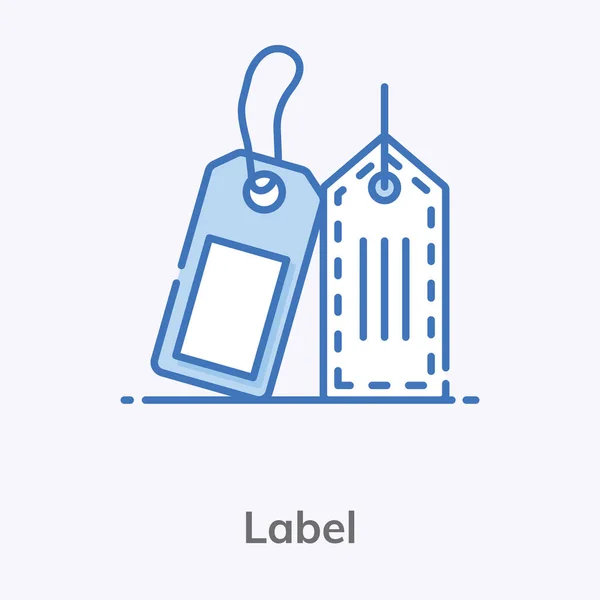 Icône Étiquettes Vente Vecteur Prix Coupe Dans Style Modifiable — Image vectorielle