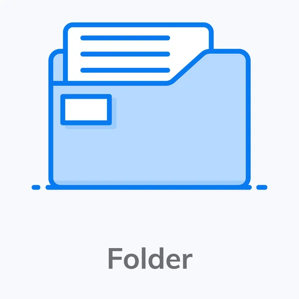 Paper File Folder Vector Data Binder Modern Editable Style — Stock Vector