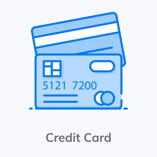 Ein Flaches Icon Design Von Kreditkarte Cash Card Vektor — Stockvektor