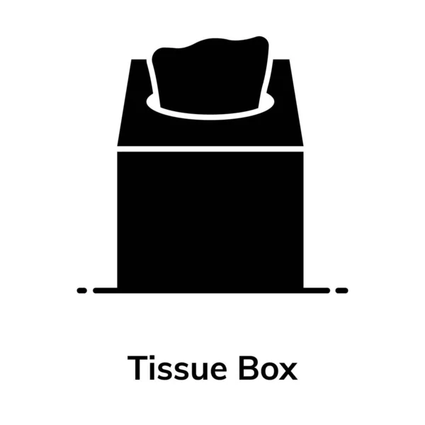 Ikona Pudełka Chusteczki Nowoczesnym Stylu Papier Toaletowy Papier Czyszczenia Tkanek — Wektor stockowy