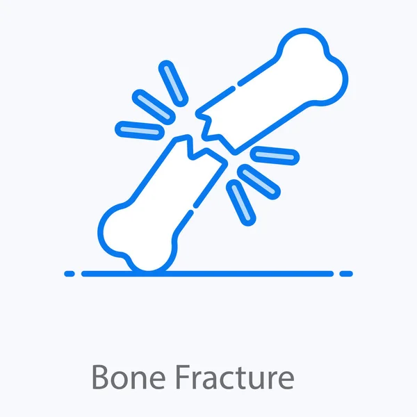 Icono Fractura Ósea Vector Plano Icono Lesión Ósea — Archivo Imágenes Vectoriales