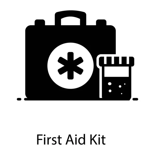 First Aid Kit Medical Emergency Flat Icon — Stock Vector