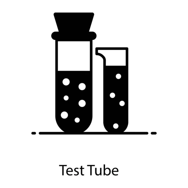 Projeto Ícone Plano Tubos Teste Para Conceito Pesquisa Laboratório —  Vetores de Stock