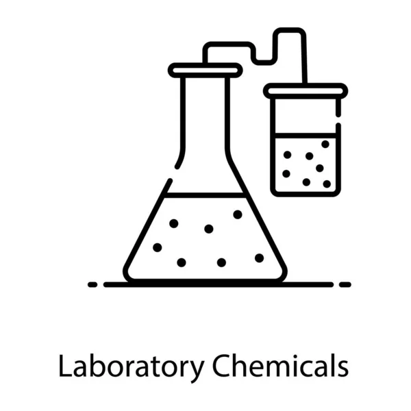 Projeto Químico Ícone Frasco Para Conceito Pesquisa Laboratório Produto Químico —  Vetores de Stock