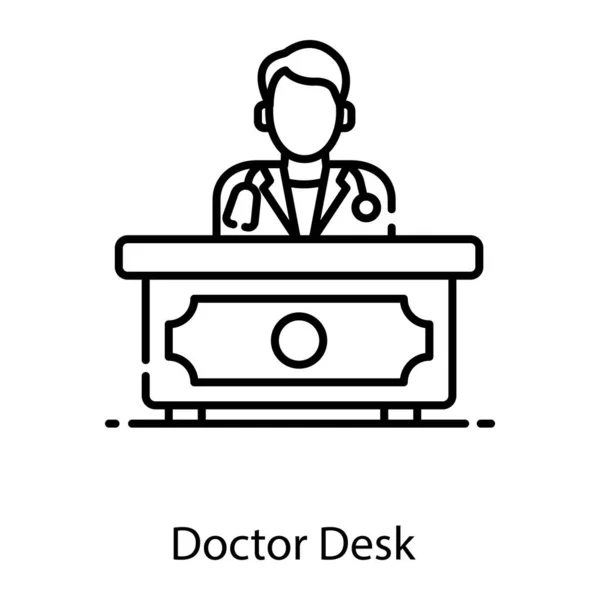 Icône Bureau Médecin Vecteur Concept Rack Aide Médicale — Image vectorielle