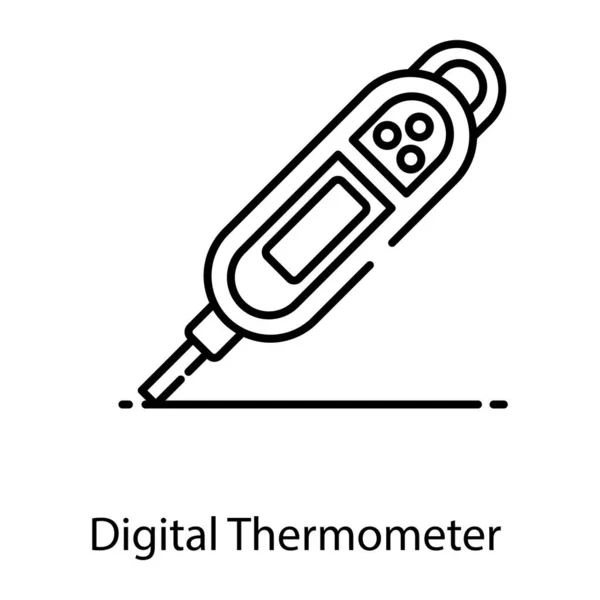 Design Icona Del Concetto Termometro Digitale Strumento Medico — Vettoriale Stock
