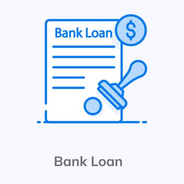 Damgalı ve dolarlı kredi başvurusu, banka kredi simgesi