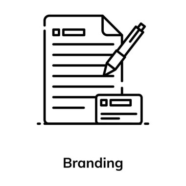 Tükenmez kalemle kaplanmış markalaştırma simgesi