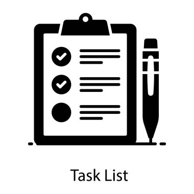 Kağıt üzerinde tik işaretleri, görev listesi simgesi tasarımı 
