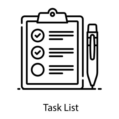 Kağıt üzerinde tik işaretleri, görev listesi simgesi tasarımı 