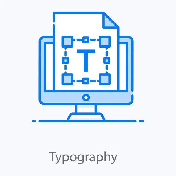 Ícone Estilo Moderno Ícone Tipografia — Vetor de Stock