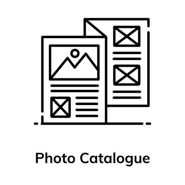 Diseño Vector Plano Moda Del Icono Del Catálogo Fotos — Vector de stock