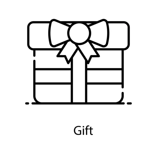 Ein Verpacktes Paket Flaches Design Des Geschenksymbols — Stockvektor