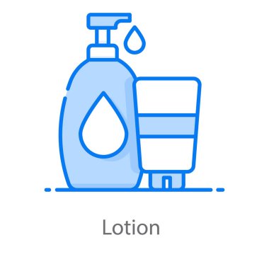 Modern düz stil bebek losyonu simgesi 