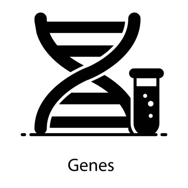 Двойная Спиральная Нить Днк Гены Плоском Векторе — стоковый вектор