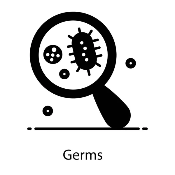 Ikona Mikroorganismu Označující Plochou Ikonu Bakterií — Stockový vektor