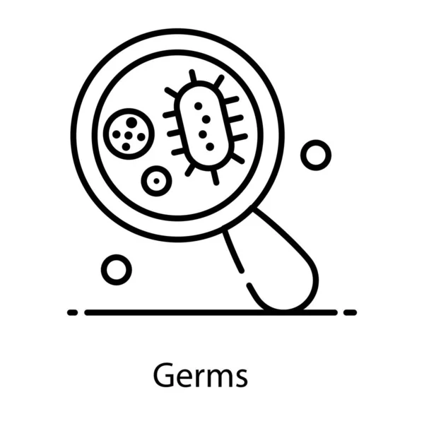 Ikon Mikroorganisme Yang Menunjukkan Ikon Datar Kuman - Stok Vektor