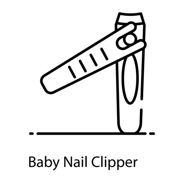 Ноготь Клиппер Плоский Значок Ногтевой Резак — стоковый вектор