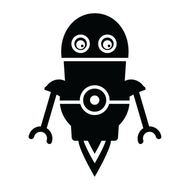 Uzay füzesi robot konsepti, bomba imha vektörü 