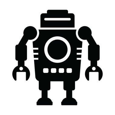 Modern katı tarzda elektronik robot, biyonik insan