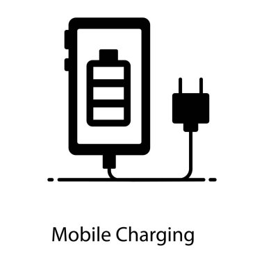 Cep telefonu içerisindeki pil mobil şarj simgesi