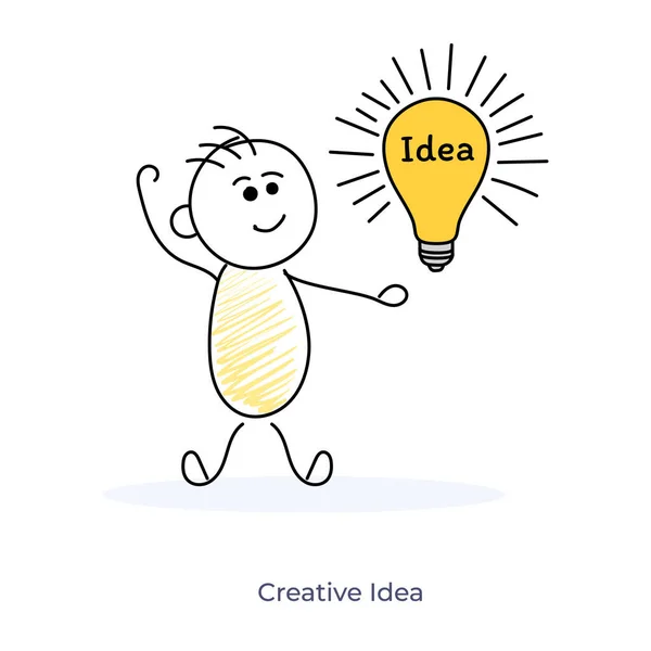 創造的なアイデア 電球のコンセプトスタイルのイラストデザイン — ストックベクタ