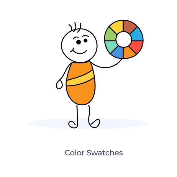 Σχεδιασμός Εικονογράφησης Δειγμάτων Χρώματος Επεξεργάσιμο Διάνυσμα Της Έννοιας Των Δειγμάτων — Διανυσματικό Αρχείο