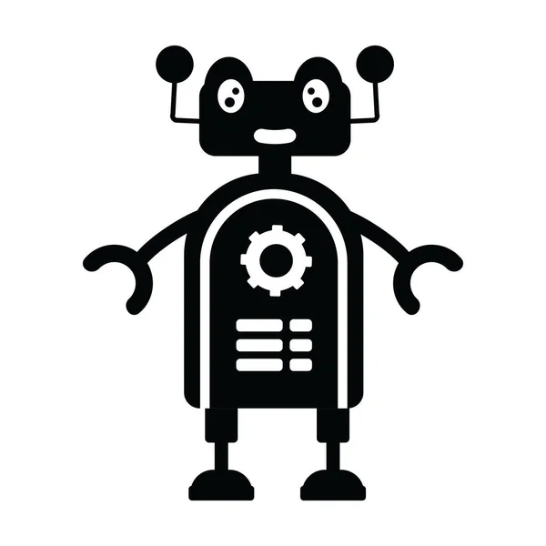 Configuration Concept Solid Icon Robot Maintenance — Stock Vector