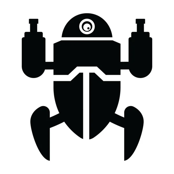 Иконка Робота Наноробота Векторная Конструкция Робота Жука — стоковый вектор