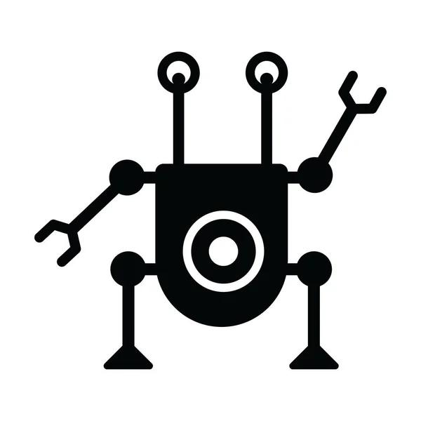 Cartoon Robot Vector Bionische Man Massieve Stijl — Stockvector