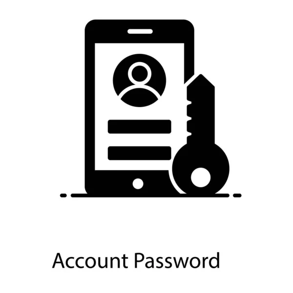 Trendy Flat Vector Design Account Password Icon — Stock Vector