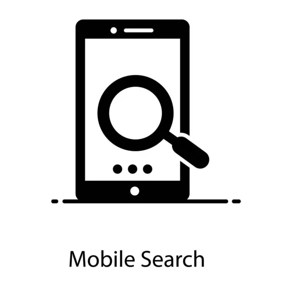 Икона Мобильного Поиска Плоском Векторном Дизайне — стоковый вектор