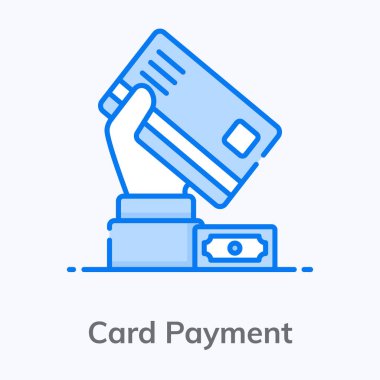 Temel RGBCard ödeme düz vektör tasarımı, banka notlu ATM kartı 