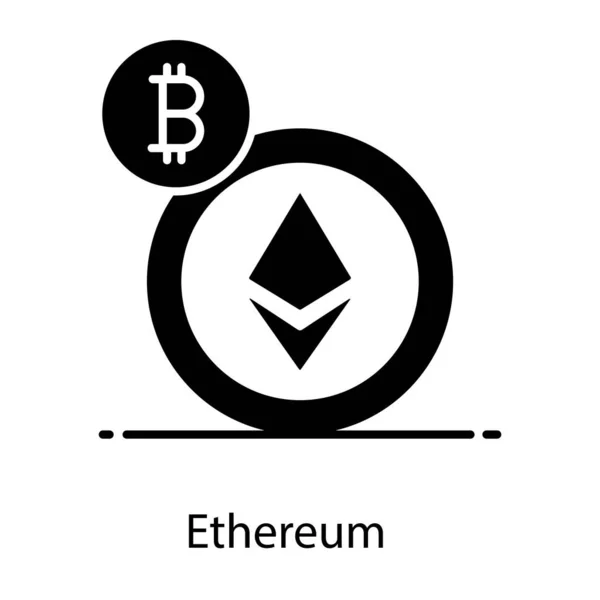 Ethereum Icon Design Vector Digital Currency — стоковий вектор