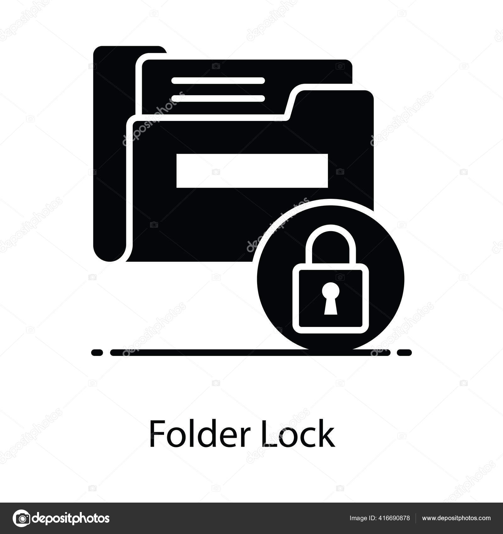 Mobilepadlock Папкой Вектор Блокировки Папок Плоском Стиле.