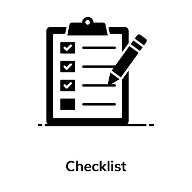 Kağıt üzerinde tik işareti, kontrol listesi simgesi tasarımı 