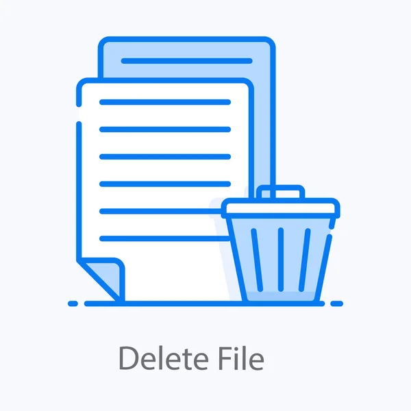 Mülleimer Symbol Modernen Flachen Stil Datei Löschen — Stockvektor
