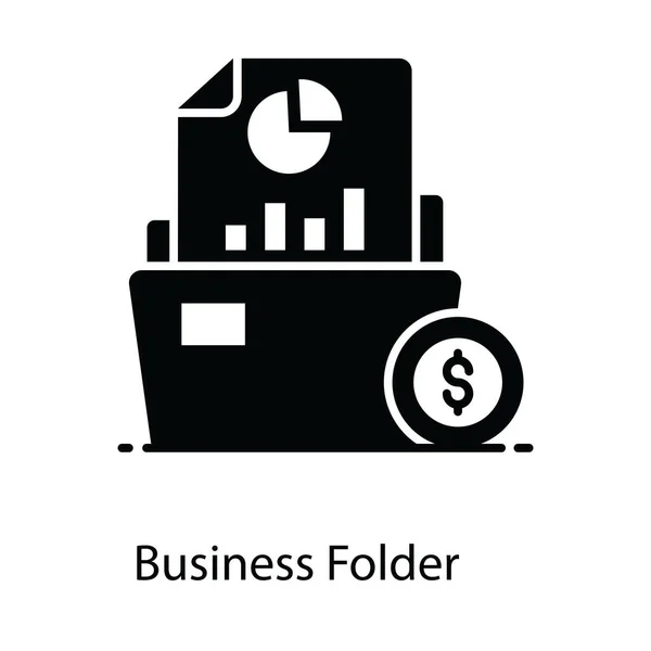 Projekt Ikony Folderu Mobilebusiness Folder Danych — Wektor stockowy