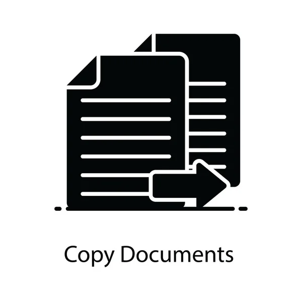 Diseño Icono Plano Documentos Copia Documento Duplicado — Vector de stock