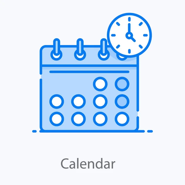 Lista Eventos Planificados Programados Calendario Diseño Plano — Vector de stock