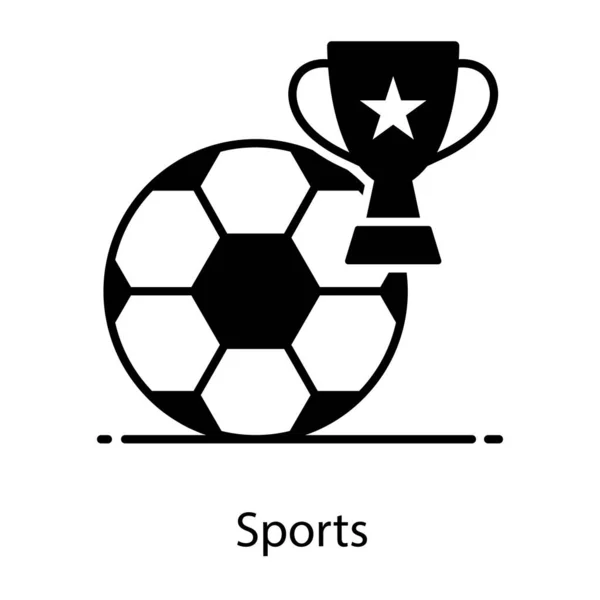 Diseño Vectorial Trofeo Deportivo Estilo Plano — Vector de stock