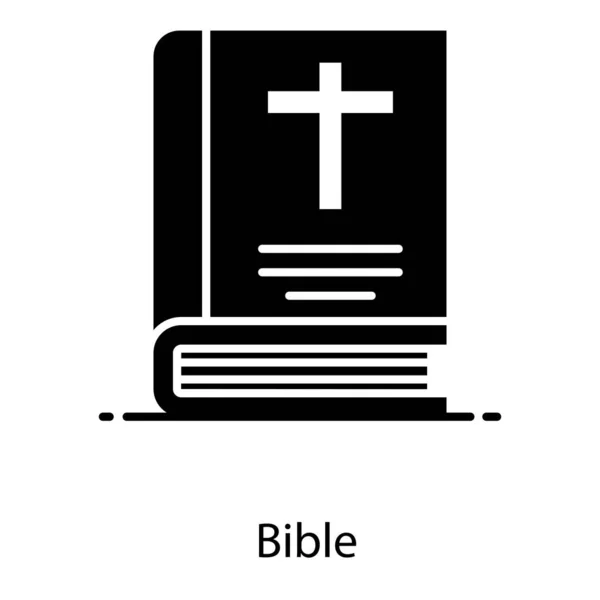 Bíblia Uma Escrita Sagrada Livro Sagrado Estilo Plano Moderno — Vetor de Stock