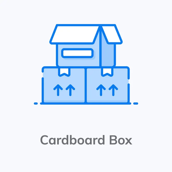 Boîtes Carton Style Plat Moderne Boîte Emballage — Image vectorielle